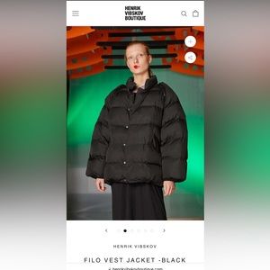New Henrik Vibskov Filo Vest Jacket Black AW21 Small oversize Style Copenhagen